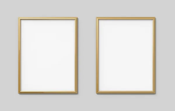 Quadro Imagem Dourada Conjunto Quadro Branco Com Espaço Cópia Para — Fotografia de Stock