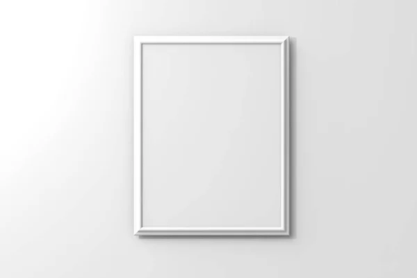 Bílý Rámeček Obrázku Izolované Prázdný Snímek Kopií Prostor Pro Design — Stock fotografie