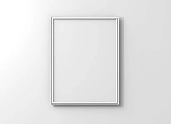 Witte Schilderijlijst Geïsoleerd Leeg Frame Met Kopie Ruimte Voor Ontwerp — Stockfoto