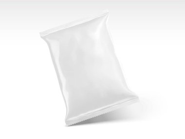 Boş çip paket tasarımı 3d illüstrasyon izole beyaz arka plan üzerinde