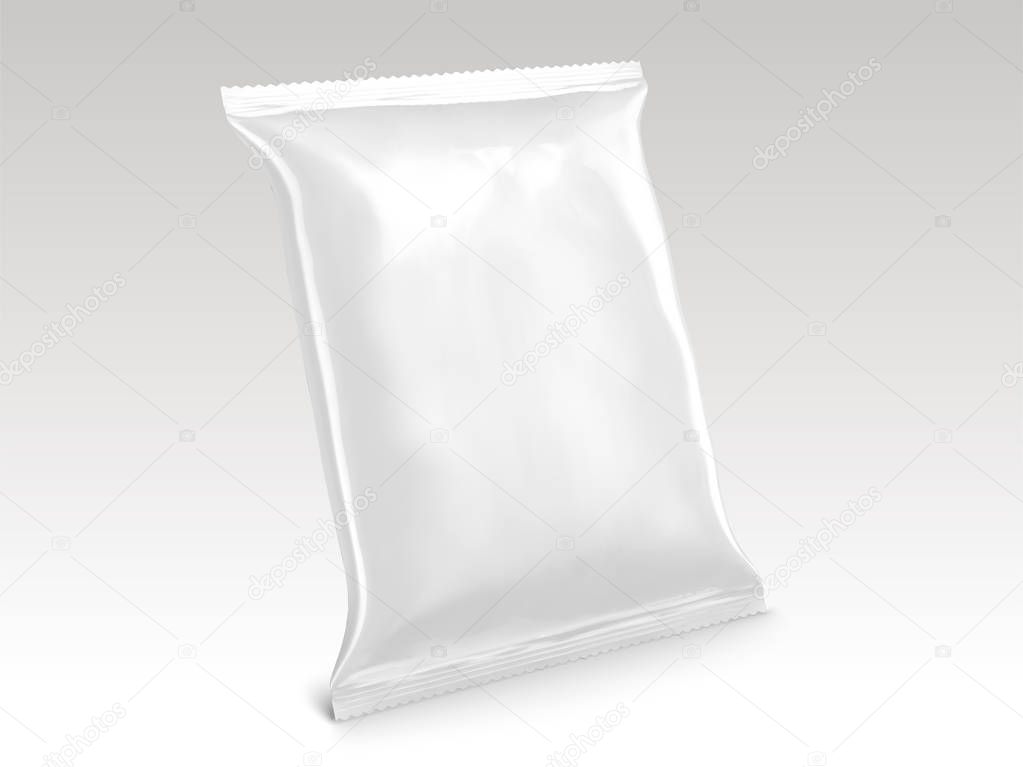 Blank chip package design in 3d illustration isolated on white background