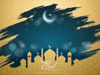 Eid Mubarak greeting card clipart
