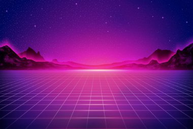 Siber punk tarzı ızgara tabanı