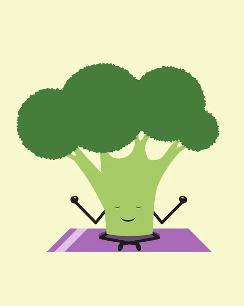 Illustration karakter brokoli