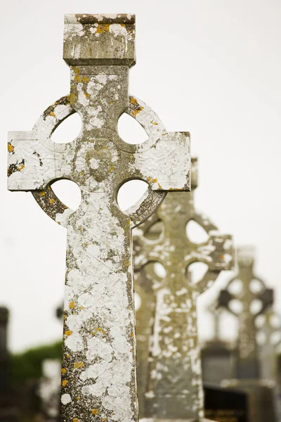 Cemitério Cristão Irlandês Pedras Cruz Túmulo — Fotografia de Stock