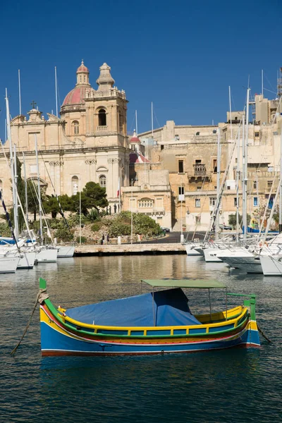 Tradizionale Barca Pesca Maltese Colorata Nel Porto Malta — Foto Stock