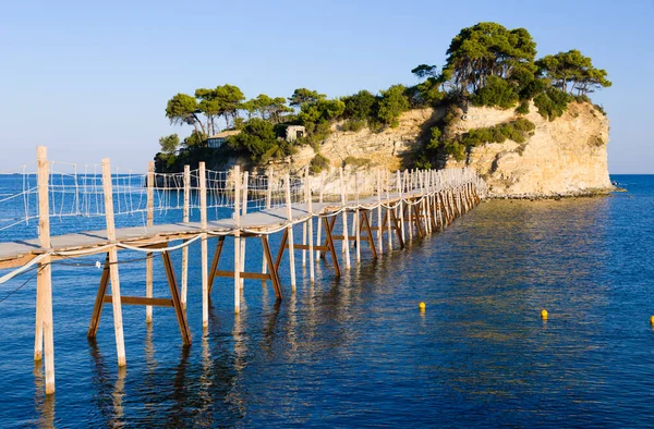Famous Landmark Tourist Attraction Bridge Agios Sostis Zakynthos Island Greece — ストック写真