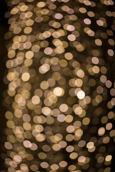 Escuridão Manchas Luz Amarela Bokeh Luzes Ornamento Natal Orangy — Fotografia de Stock