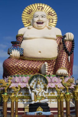 gülümseyen Buda servet heykel koh Samui, Tayland