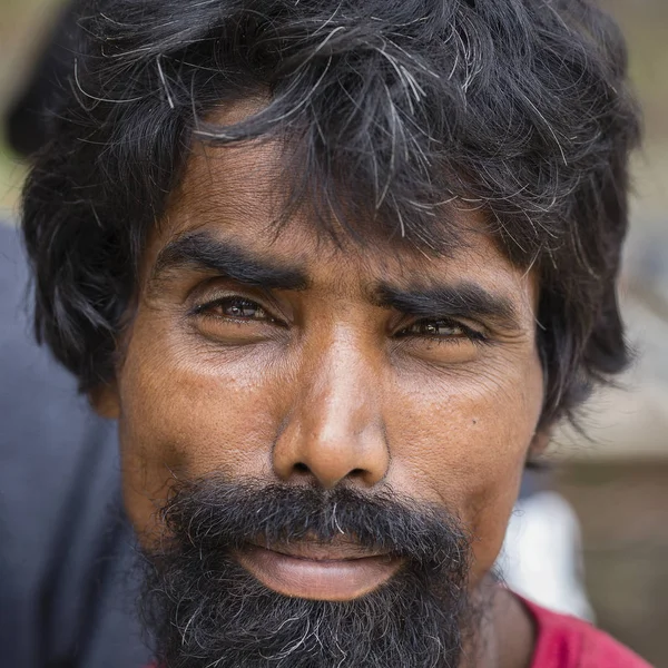 Portrait man in street Kathmandu, Nepal — Stock Photo, Image