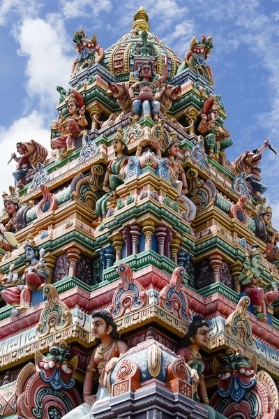 Detail van tamil tempel in eiland Mauritius — Stockfoto
