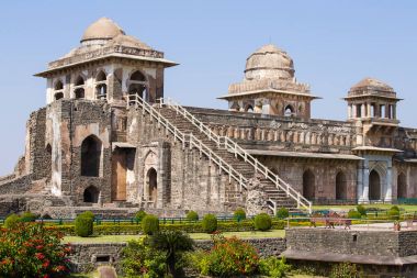 Jahaz Mahal, gemi sarayda Mandu, Madhya Pradesh, Hindistan