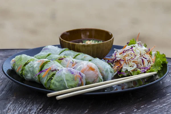 Fresh Spring Roll, Vietnamese Food. — Stock Photo, Image