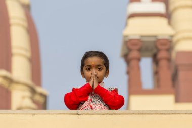 Portre genç Hintli kız Yeni Delhi, Hindistan