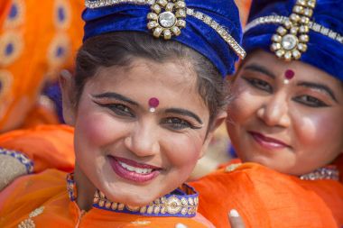 Portre genç Hintli kız Yeni Delhi, Hindistan