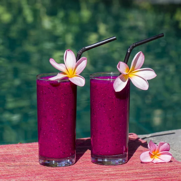 Batido de fruta de dragón, de cerca — Foto de Stock