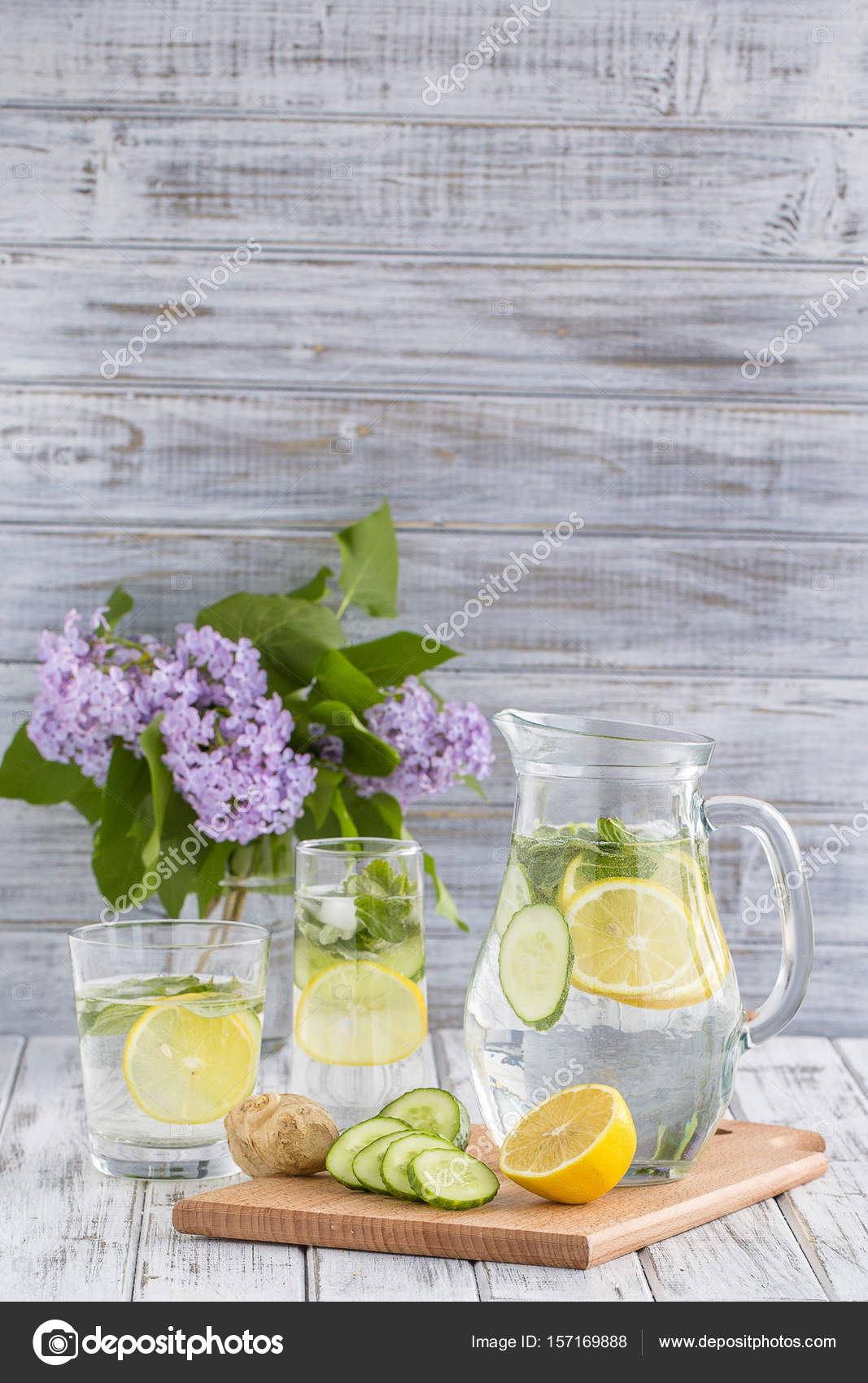 Bebida para adelgazar con pepino jengibre limon