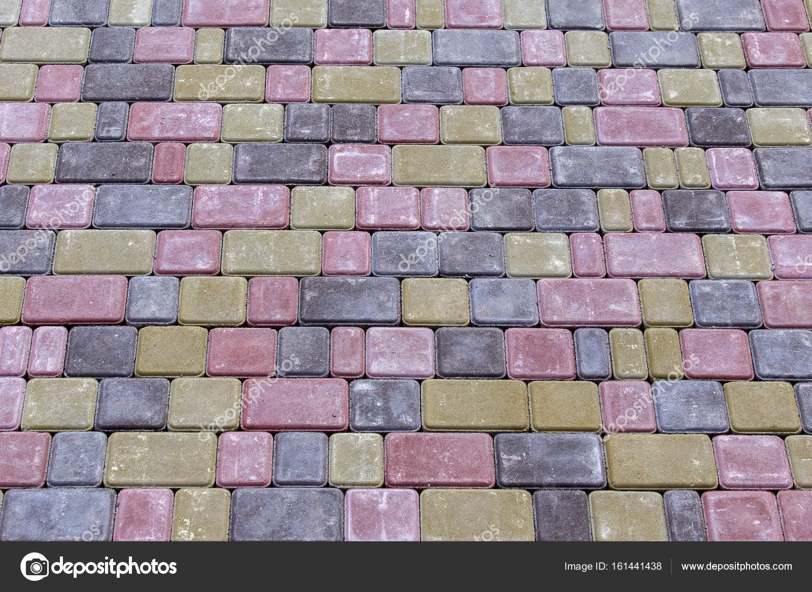 Colored concrete paving slab with a beautiful highquality texture