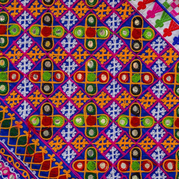 Detail patchwork carpet. Closeup — Stock Photo, Image