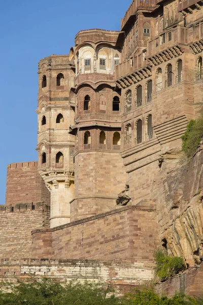 Dettagli del forte di Jodhpur in Rajasthan, India . — Foto Stock