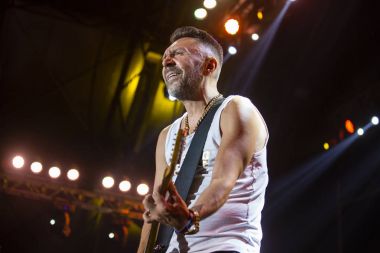 Rus grubu Leningrad ve Sergey Shnurov gerçekleştirir Müzik Festivali Sziget Budapeşte, Macaristan