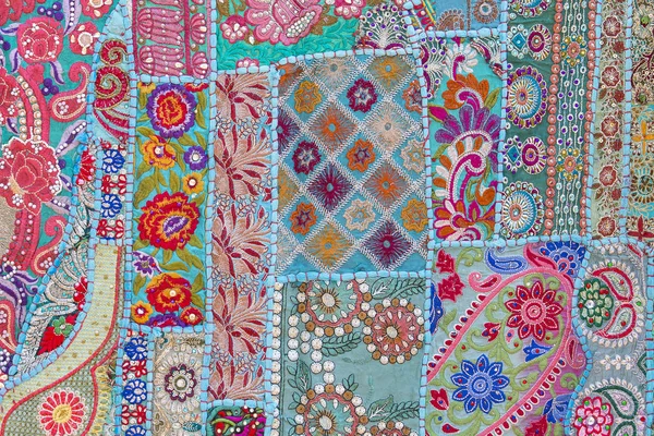 Tapis patchwork indien au Rajasthan. Inde — Photo