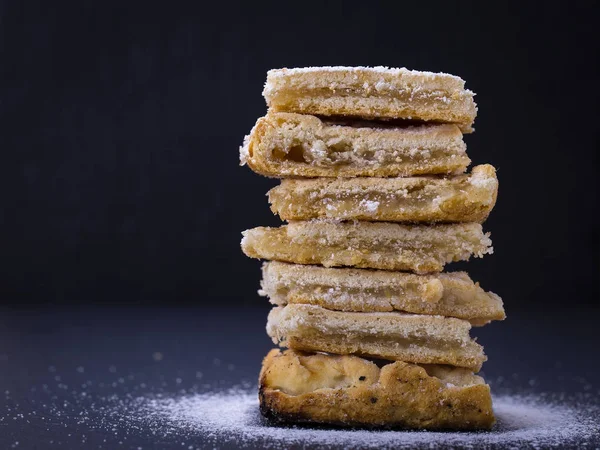 Torta di mele biologica fatta in casa Dessert pronto da mangiare — Foto Stock