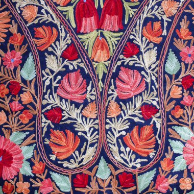 Thamel bölge Katmandu, Nepal dükkanında satışa ayrıntı Asya halı