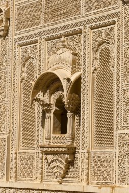 Duvar Sarayı Jaisalmer kale, Hindistan Hint süsleme.