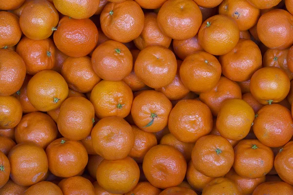 Frische Orange, Mandarinenfrüchte, Mandarine Hintergrund, hoher Vitamin C gut für die Gesundheit, Draufsicht — Stockfoto