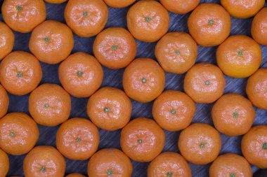 Taze portakal, mandalina meyve, mandalina desen arka plan, üstten görünüm