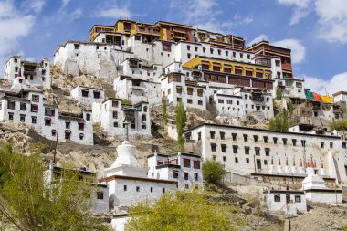 Thiksey Buddhist Monastery near Leh in Ladakh, Kashmir, India clipart