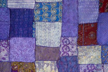 Detay eski bir patchwork halı