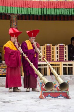 Hemis Festivali Ladakh, Kuzey Hindistan, Tibet Budist rahip