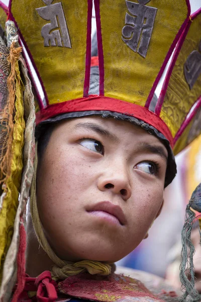 Hemis Festivali Ladakh, Kuzey Hindistan, Tibet Budist rahip — Stok fotoğraf