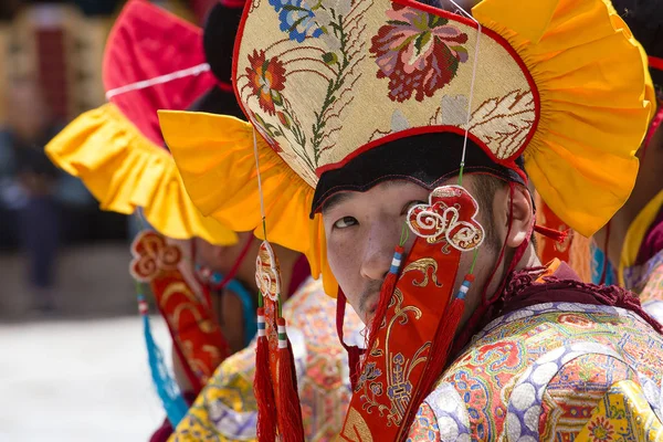 Tibetaanse boeddhistische monnik tijdens Hemis Festival in Ladakh, Noord-India — Stockfoto