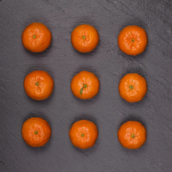 Naranja fresca, fruta de mandarina, fondo de patrón de mandarina, primer plano — Foto de Stock