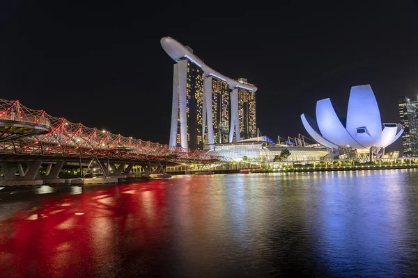 Σιγκαπούρη Πόλη Σιγκαπούρη Φεβρουαρίου 2020 Marina Bay Sands Ξενοδοχείο Είναι — Φωτογραφία Αρχείου