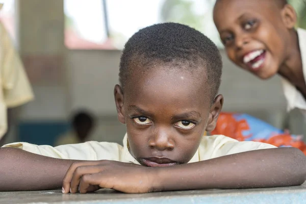 Zanzibar Tanzania Gennaio 2020 Bambini Africani Non Identificati Una Scuola — Foto Stock