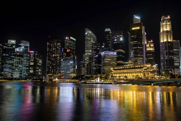 Singapore City Singapore Φεβρουαρίου 2020 Σινγκαπούρη Ουρανοξύστες Στον Κόλπο Της — Φωτογραφία Αρχείου