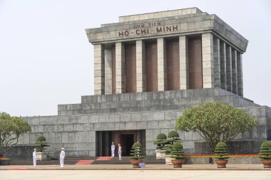 Ha Noi, Vietnam - 08 Mart 2020: Ho Chi Minh Anıt Mezar Manzarası