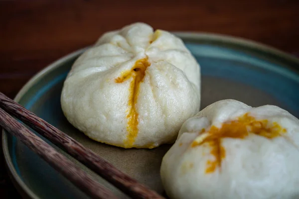 Chiński Dim Sum Talerzu Restauracji Wietnamie Zbliżenie — Zdjęcie stockowe