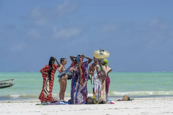 Zanzibar Tanzanya Kasım 2019 Afrikalı Kadınlar Doğu Afrika Daki Tanzanya — Stok fotoğraf