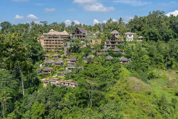 Bali Indonesia Maart 2019 Traditionele Balinese Huizen Met Panoramisch Uitzicht — Stockfoto