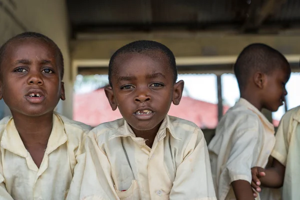 Zanzibar Tanzania Januari 2020 Oidentifierade Afrikanska Barn Lokal Skola Efter — Stockfoto