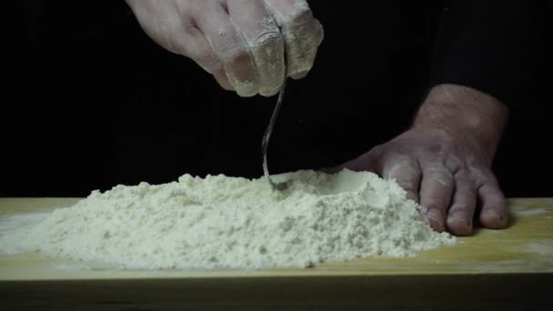 Super slow motion chef impasta l'impasto — Video Stock