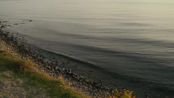 Panorama du bord de mer à partir d'une hauteur — Video