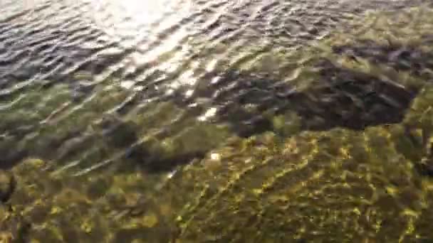 海の水の下で美しい石 — ストック動画