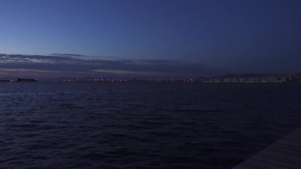 Панорама набережной и порта — стоковое видео