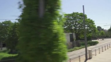 Bir otobüs yolculuğu Praterstern ulaşım merkezi Viyana şehir çevresinde